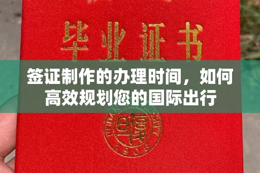茅箭签证制作的办理时间，如何高效规划您的国际出行